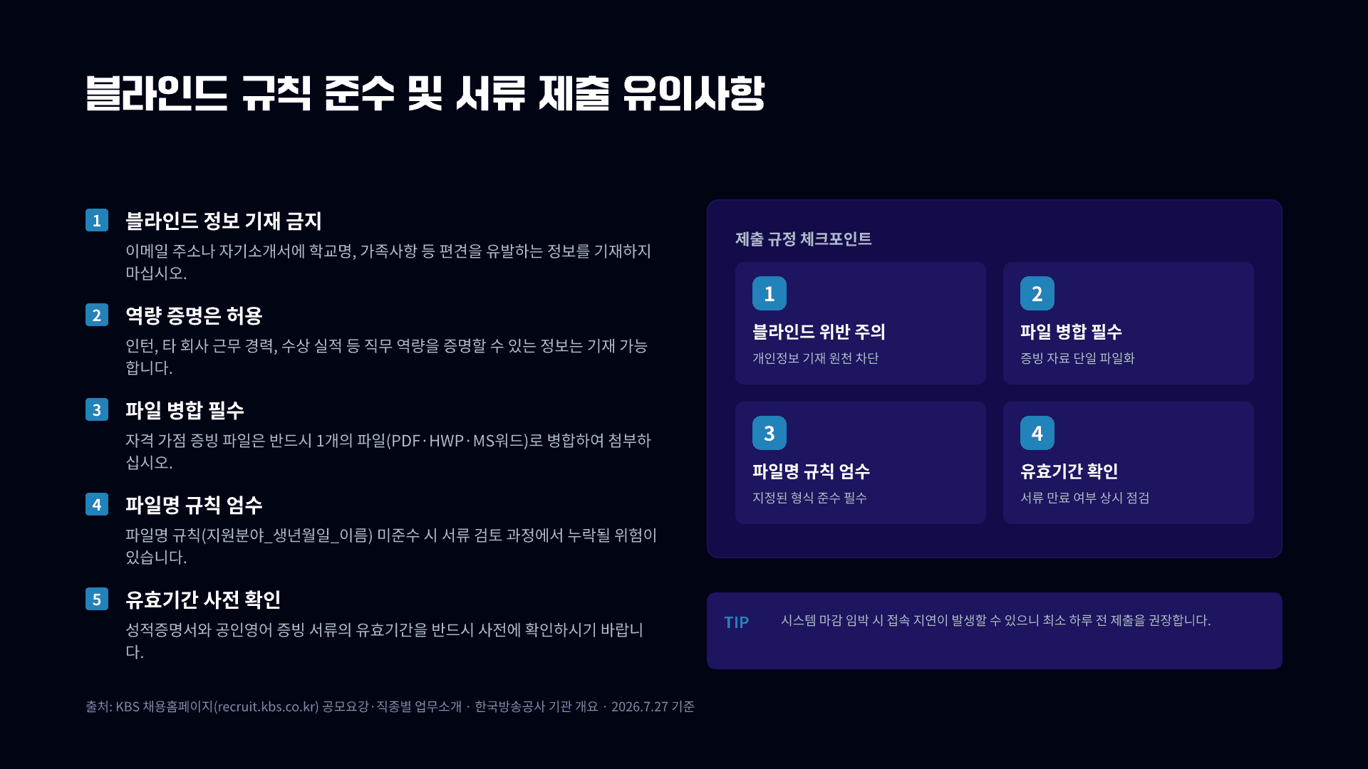 KBS 54명 공채, 8개 분야 총정리 20페이지